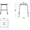 Shower seat with 4 adjustable legs White ABS